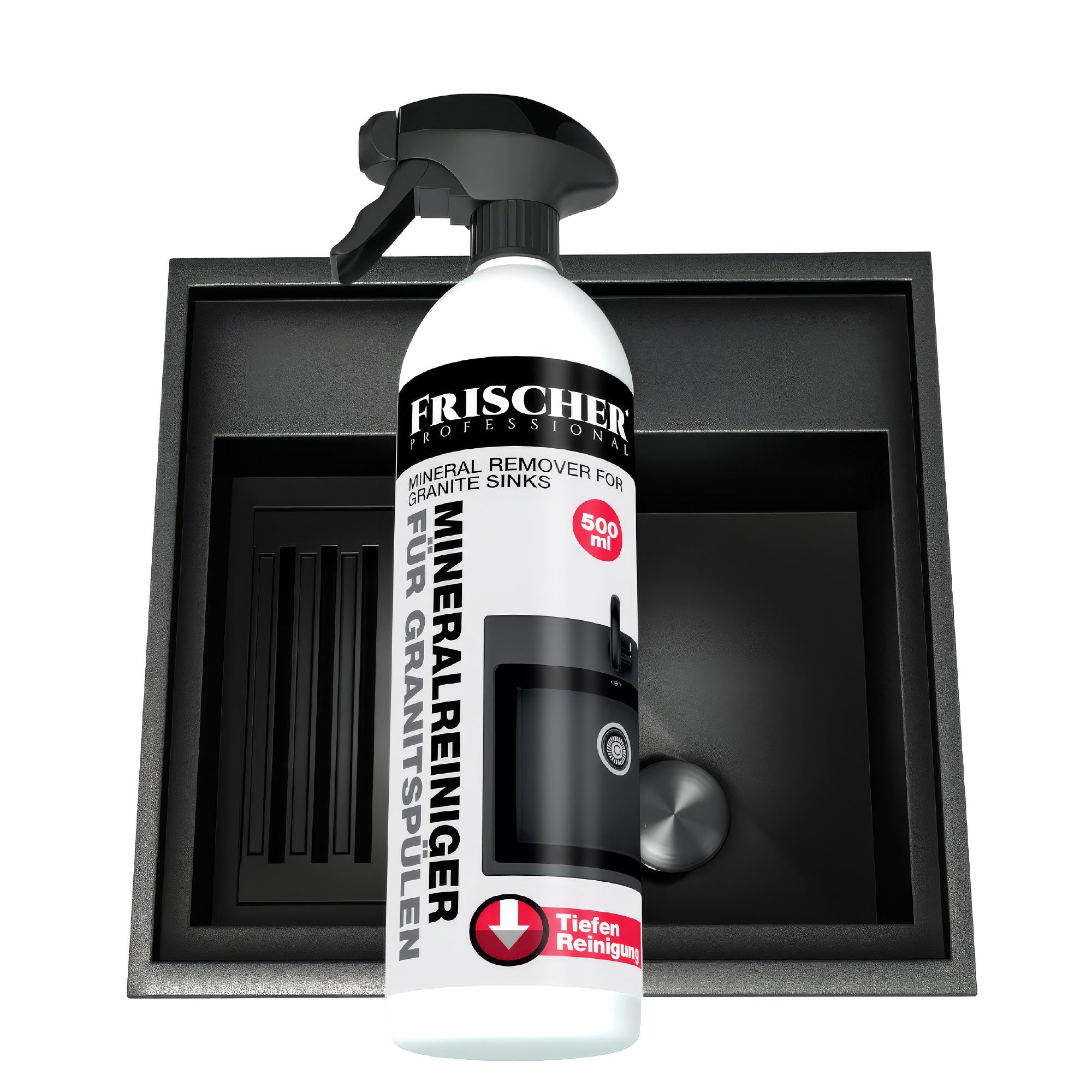 Granitspüle Entkalkungslösung, 500 ml für Granit und Kompositspülen – Detailansicht 7
