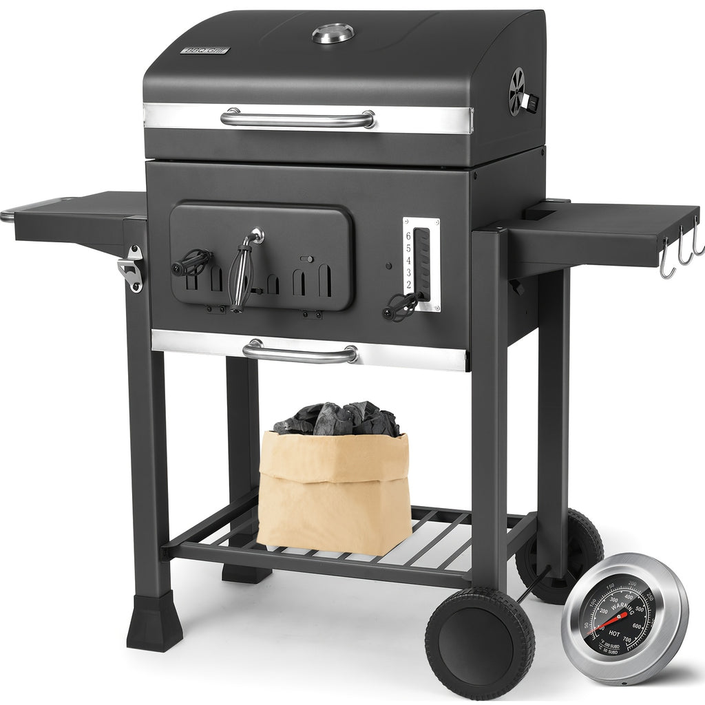 Grillwagen XXL, Schwarz für Garten und Terrasse – Detailansicht 8