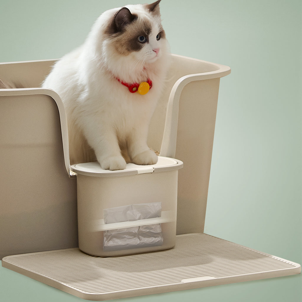 Große Katzentoilette, grau für Haustiere und Zuhause – Detailansicht 9