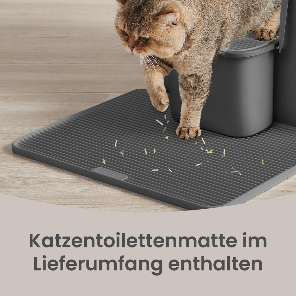 Große Katzentoilette, grau für Haustiere und Zuhause – Detailansicht 15