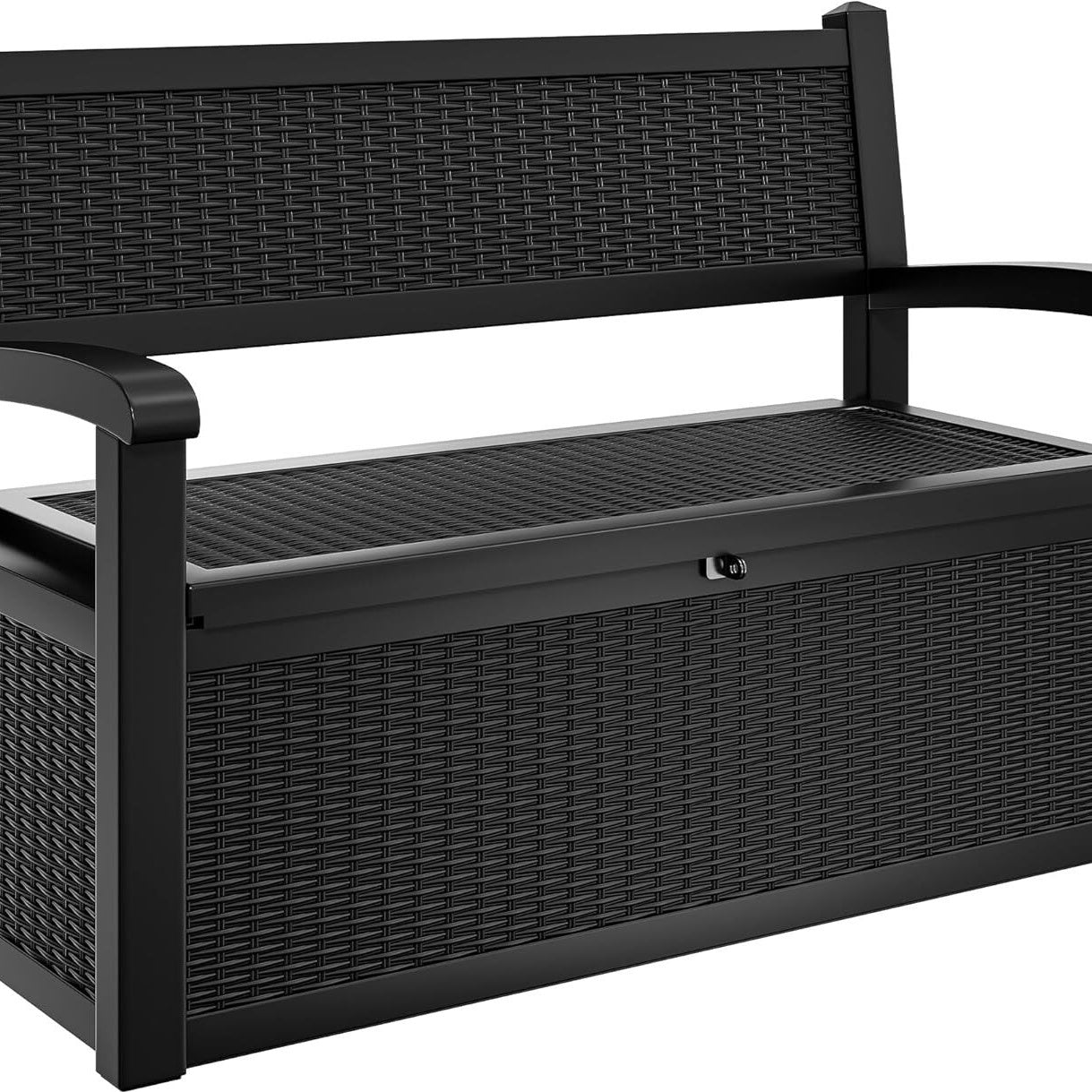 Große Outdoor-Aufbewahrungsbox, Schwarz für Garten und Terrasse – Detailansicht 4