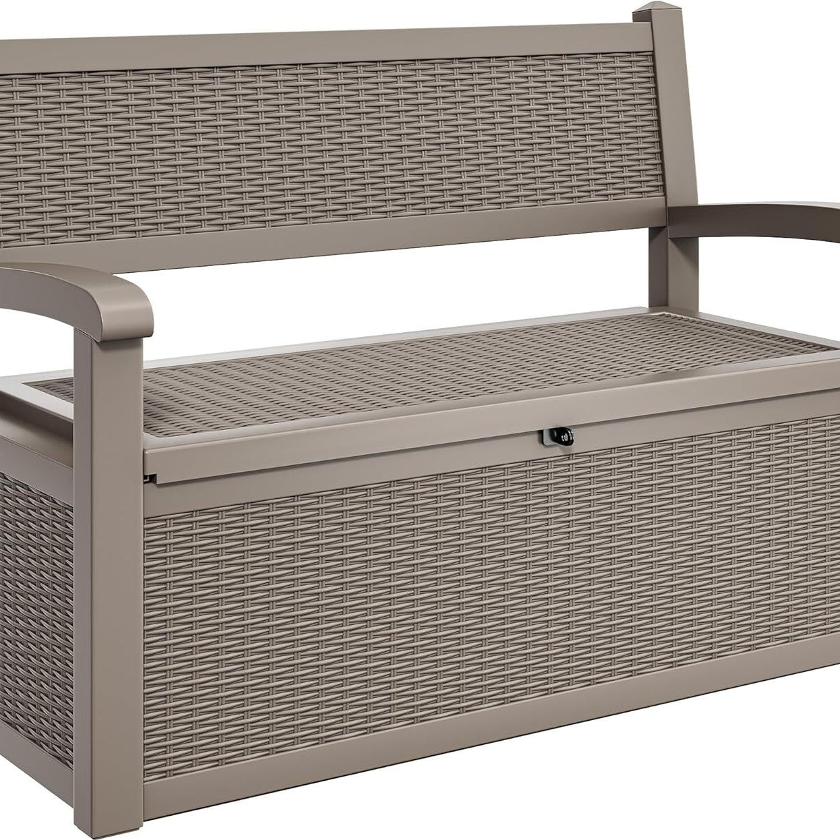 Große Outdoor-Aufbewahrungsbox, Schwarz für Garten und Terrasse – Detailansicht 10