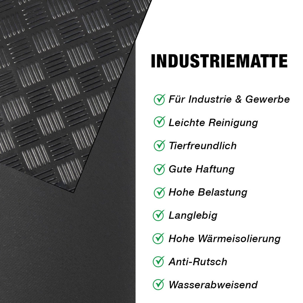 Gummiläufer Karo - Stärke, rutschfest für Alltag und Zuhause – Detailansicht 7
