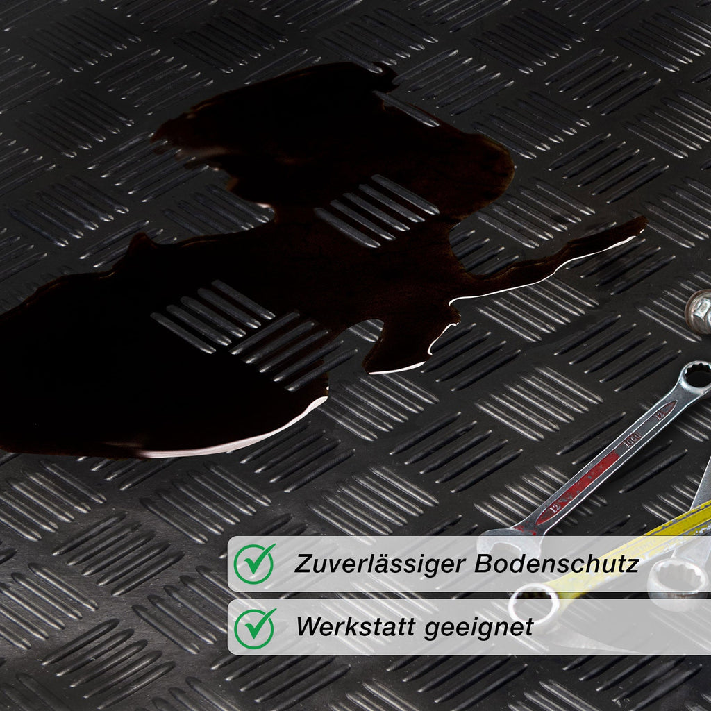 Gummiläufer Karo - Stärke, rutschfest für Alltag und Zuhause – Detailansicht 8