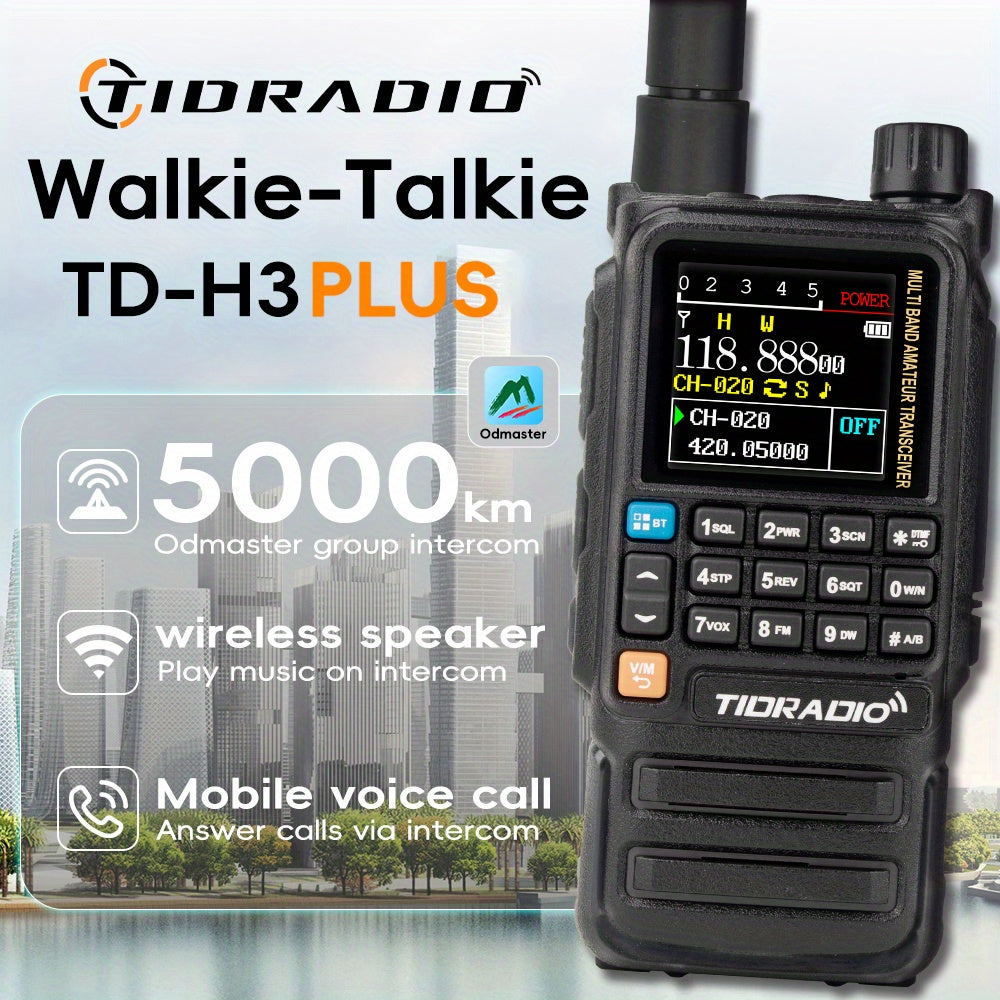 H3 PLUS Amateurfunk-Handfunkgerät, TD-H3Plus-Schwarz für Camping und Reisen – Detailansicht 11