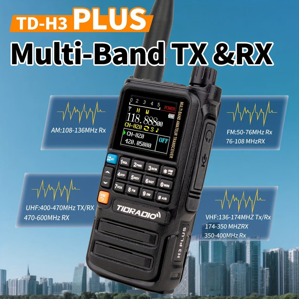 H3 PLUS Amateurfunk-Handfunkgerät, TD-H3Plus-Schwarz für Camping und Reisen – Detailansicht 20