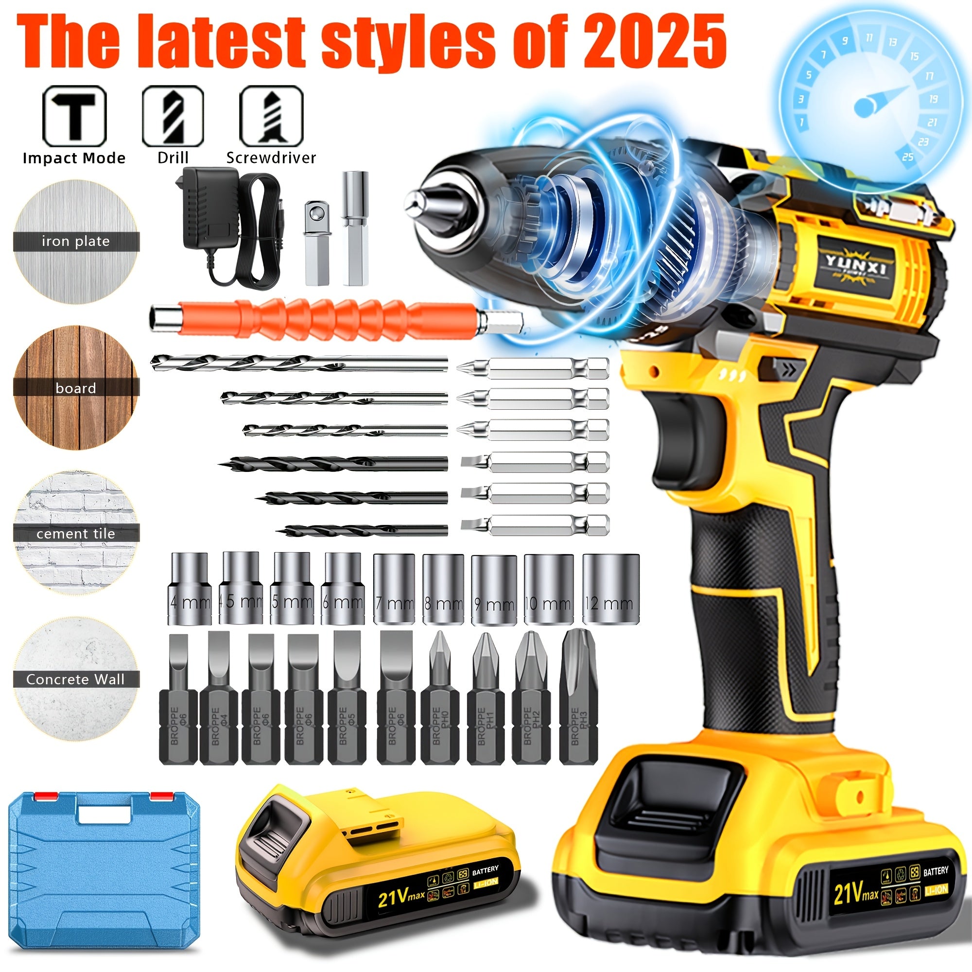 Handbohrmaschine Lithium Set, Holz für Familien und Alltag – Hauptansicht