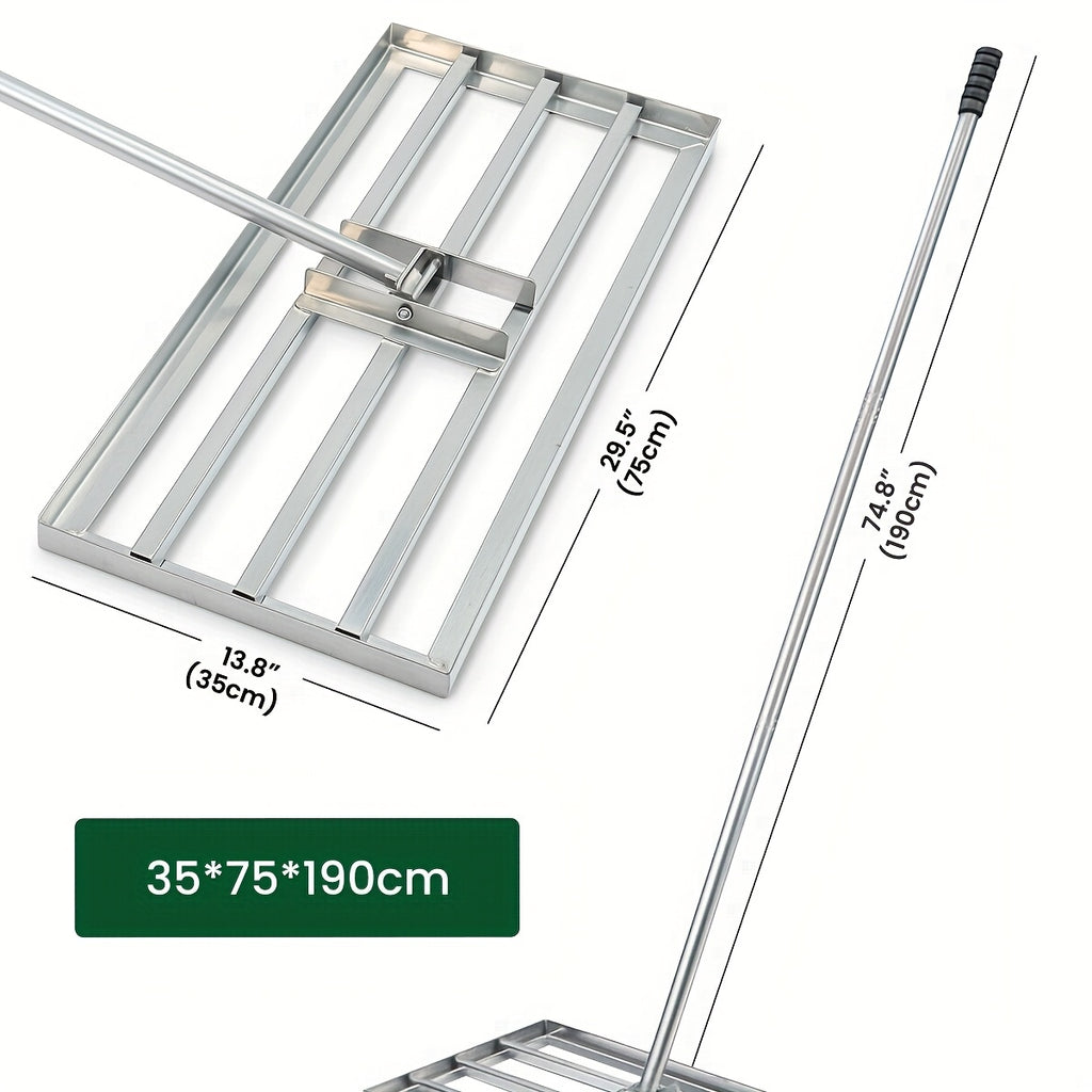 Handlicher Rasen Aushub Rechen, 229 cm für Garten und Terrasse – Detailansicht 13