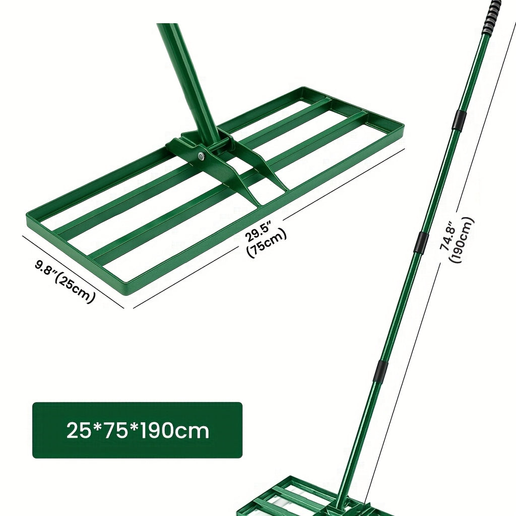 Handlicher Rasen Aushub Rechen, 229 cm für Garten und Terrasse – Detailansicht 14