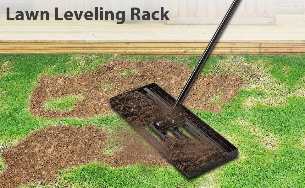 Handlicher Rasen Aushub Rechen, 229 cm für Garten und Terrasse – Detailansicht 15