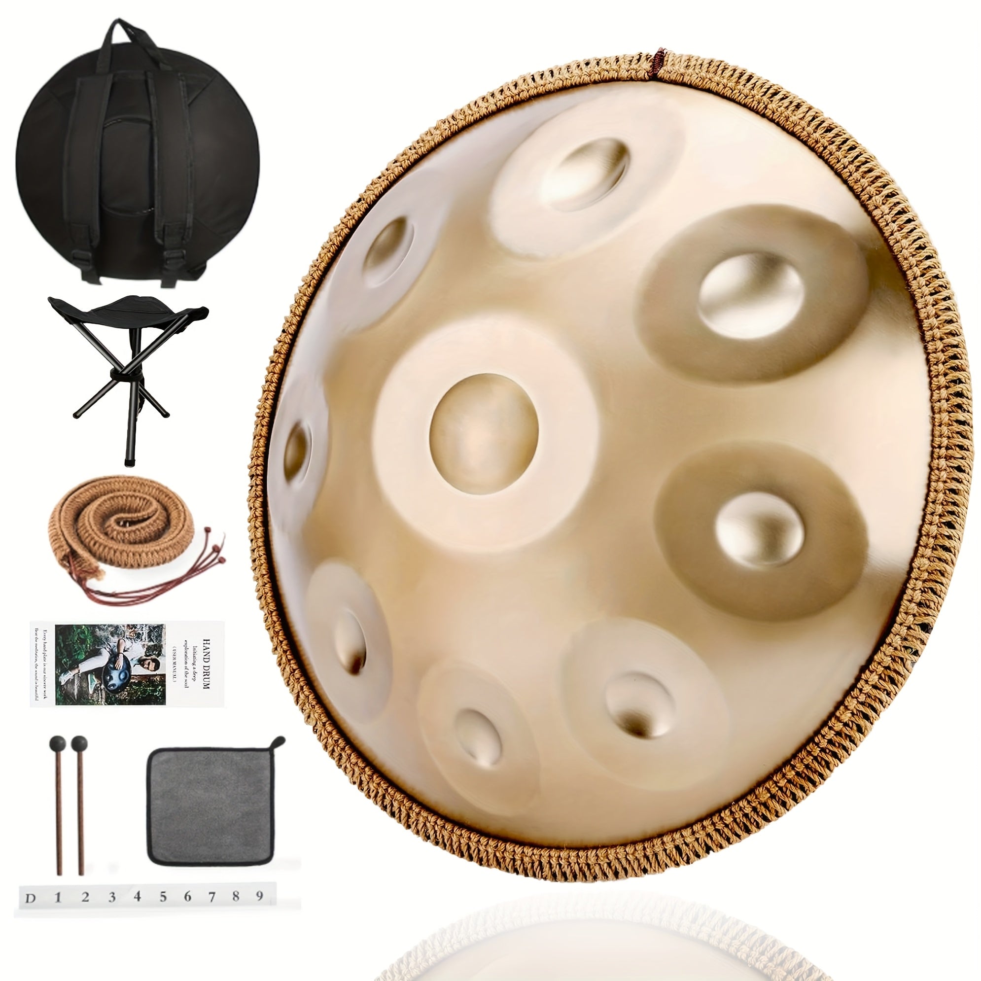 Handpan-Trommel, 10-Ton Stahl Tongue Drum für Anfänger für Kreativprojekte – Detailansicht 8