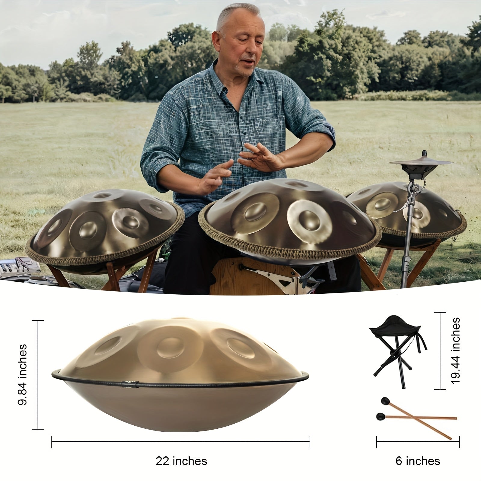 Handpan-Trommel, 432Hz für Kreativprojekte und Hobby – Detailansicht 4