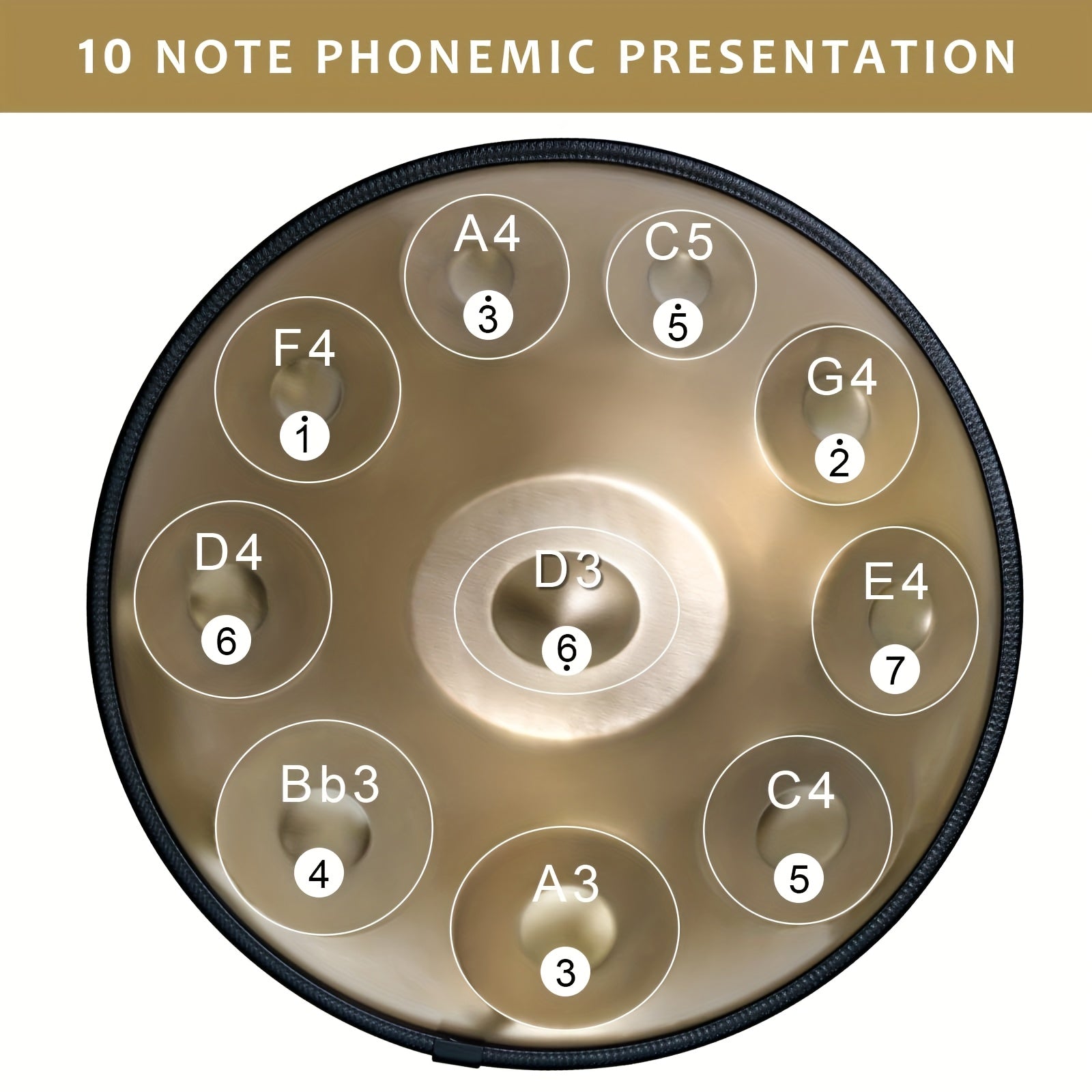 Handpan-Trommel, 432Hz für Kreativprojekte und Hobby – Detailansicht 5