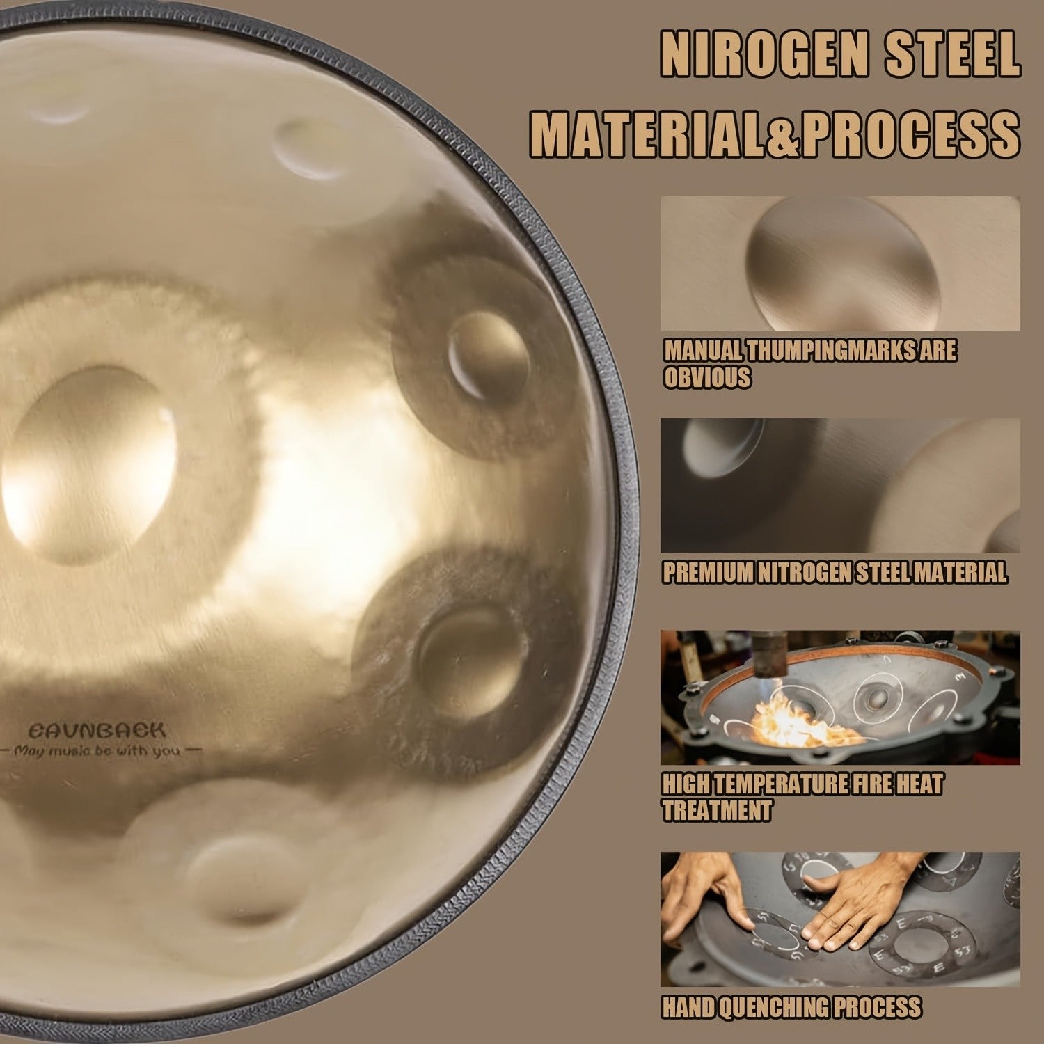 Handpan-Trommel, 432Hz für Kreativprojekte und Hobby – Detailansicht 6