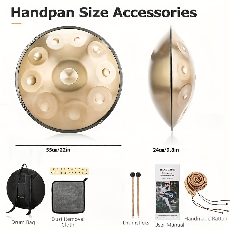Handpan-Trommel, 440Hz für Kreativprojekte und Entspannung – Detailansicht 5