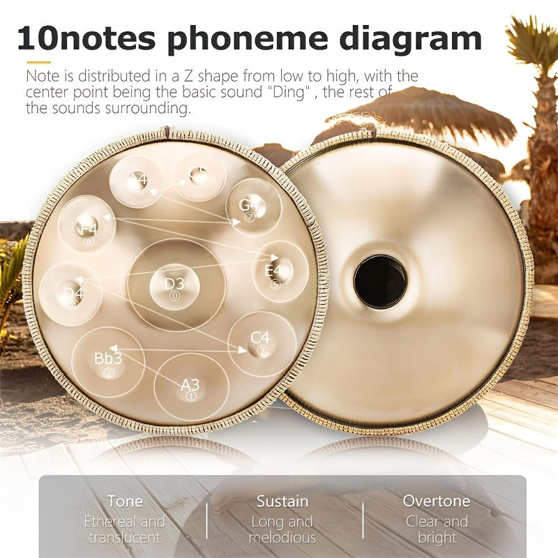 Handpan-Trommel, 440Hz für Kreativprojekte und Entspannung – Detailansicht 6