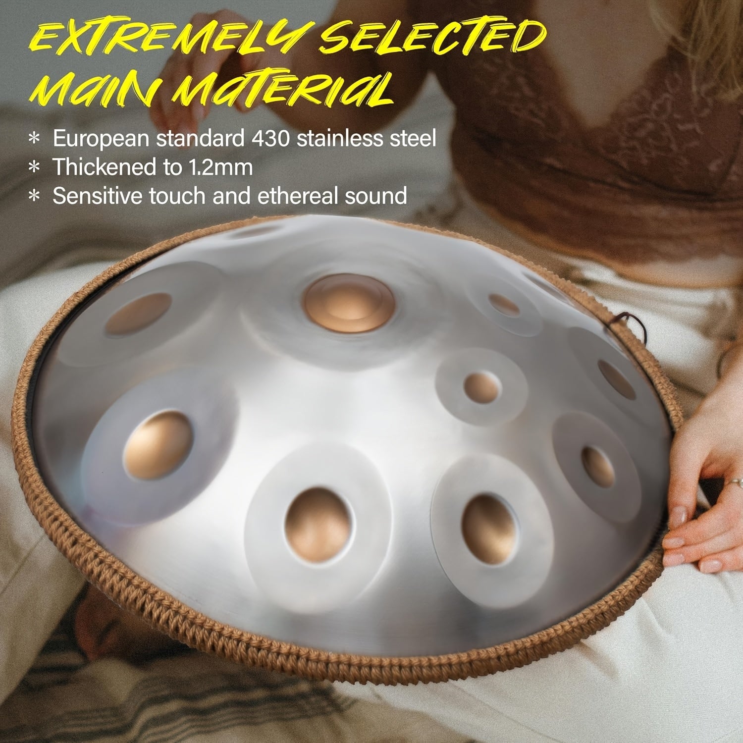 Handpan-Trommel, 45,7 cm für Hobby und Kreativprojekte – Detailansicht 5