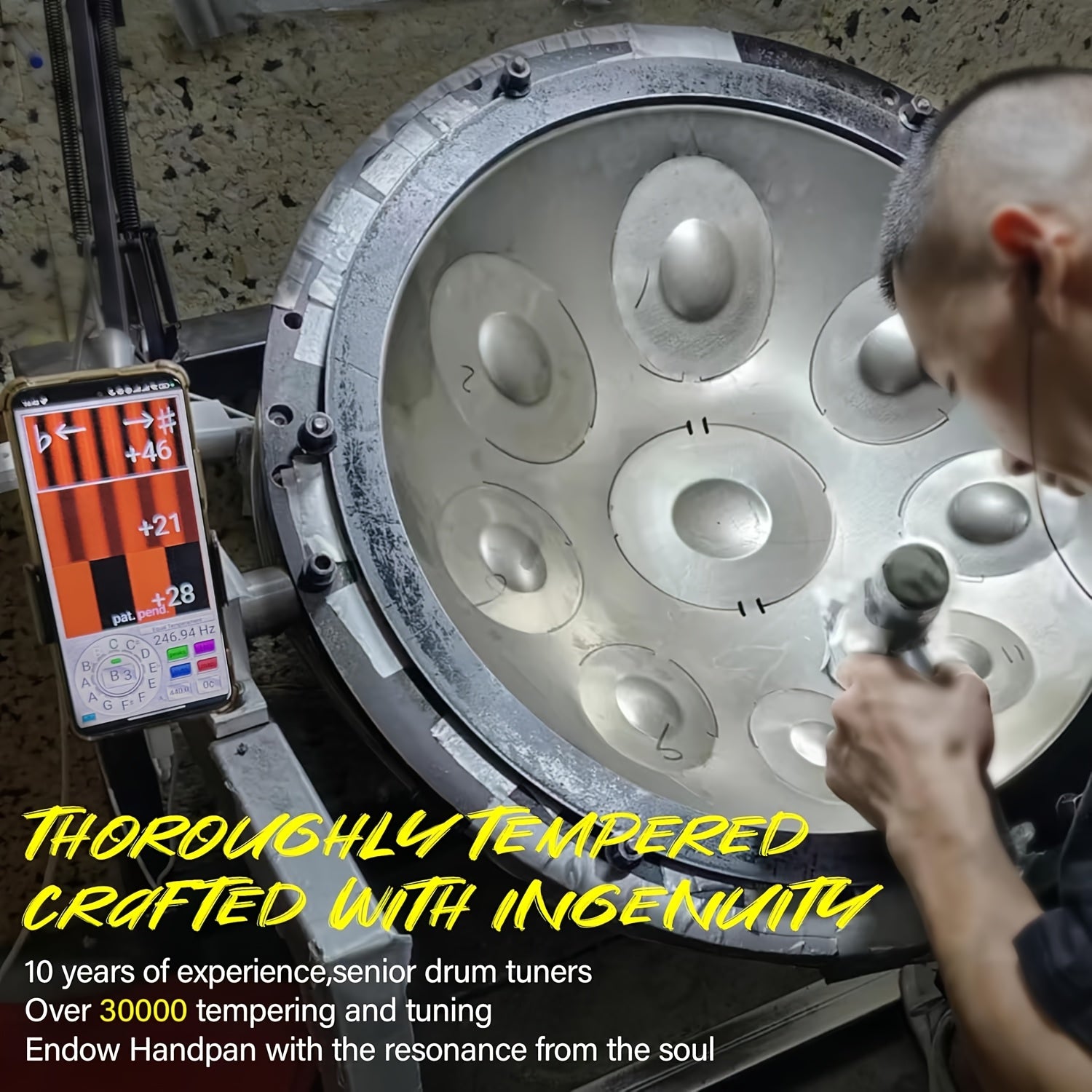 Handpan-Trommel, 45,7 cm für Hobby und Kreativprojekte – Detailansicht 6