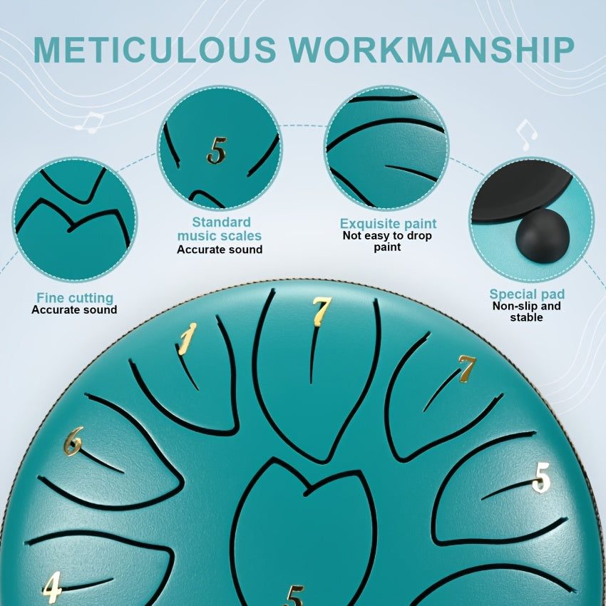 Handpan-Trommel, Blauer See für Kreativprojekte und Hobby – Detailansicht 3