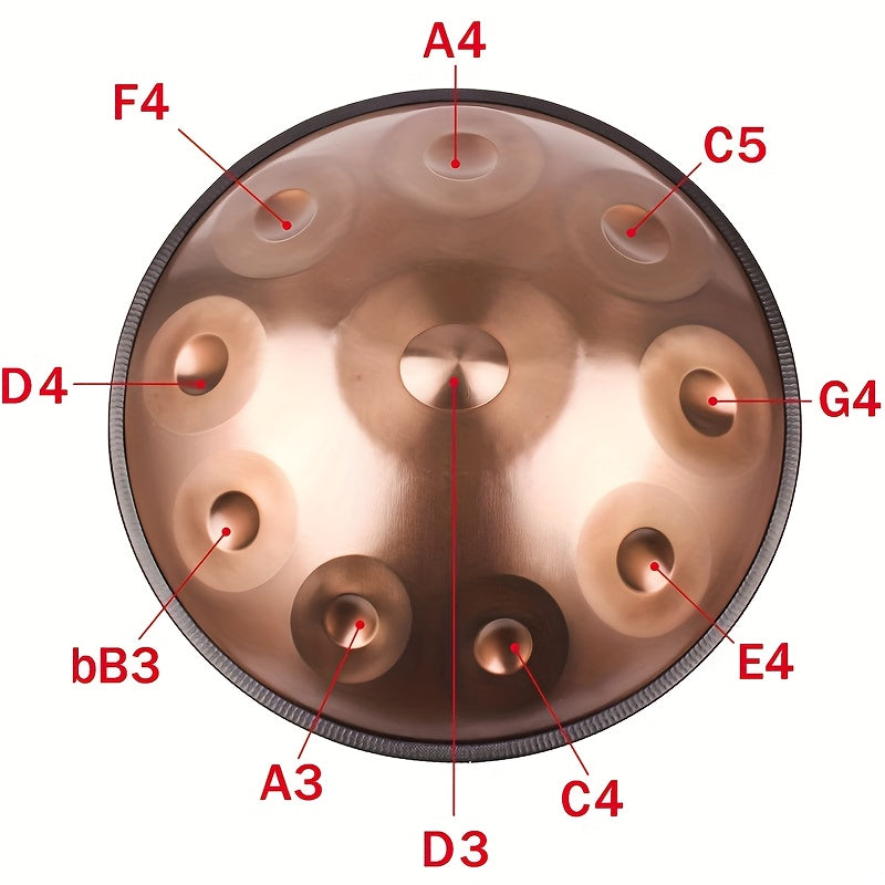 Handpan-Trommel, Handpan Schlagzeug Set 440Hz Standard Tonhöhe für Hobby – Detailansicht 2