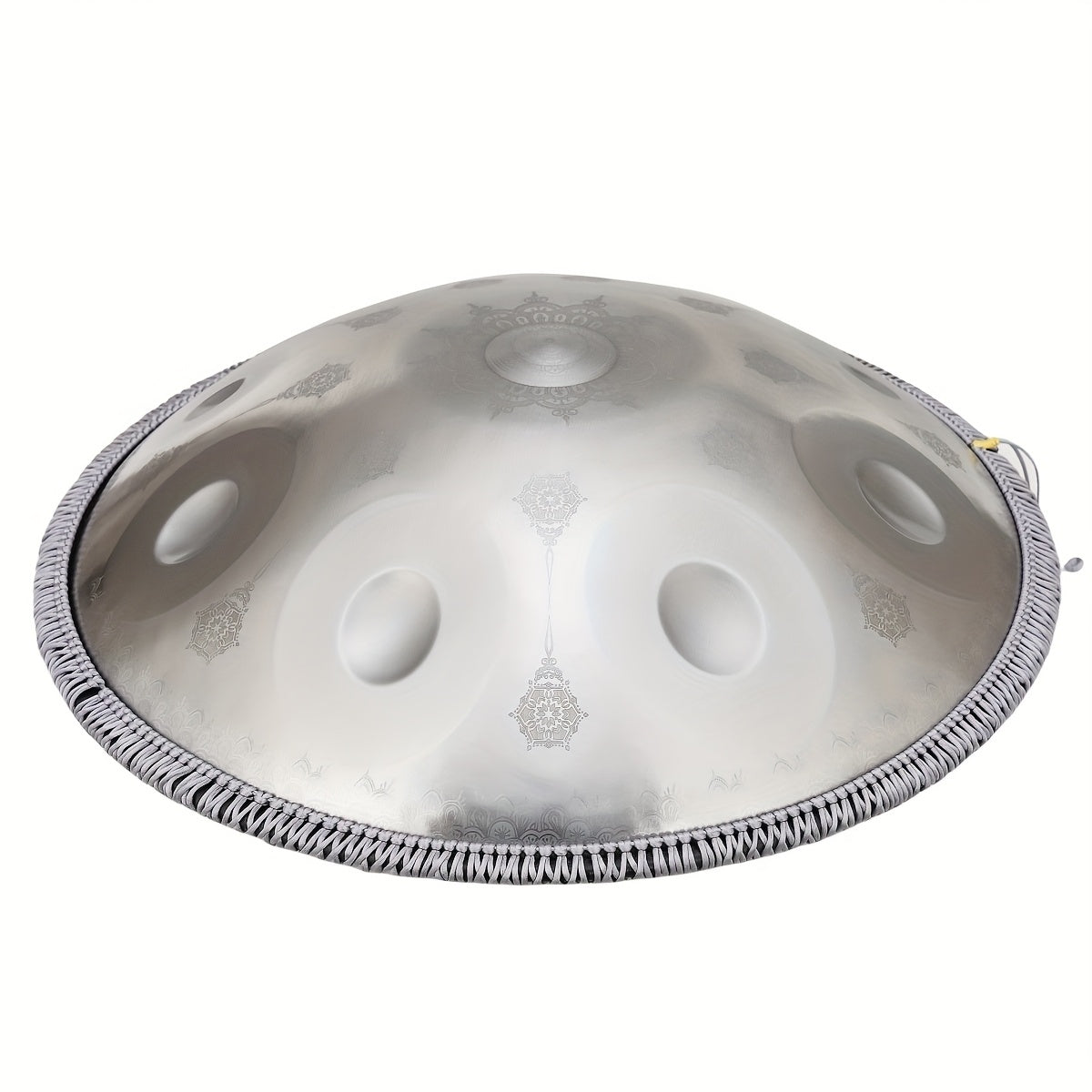 Handpan-Trommel, Silberne Handpan mit Muster für Hobby und Kreativprojekte – Hauptansicht