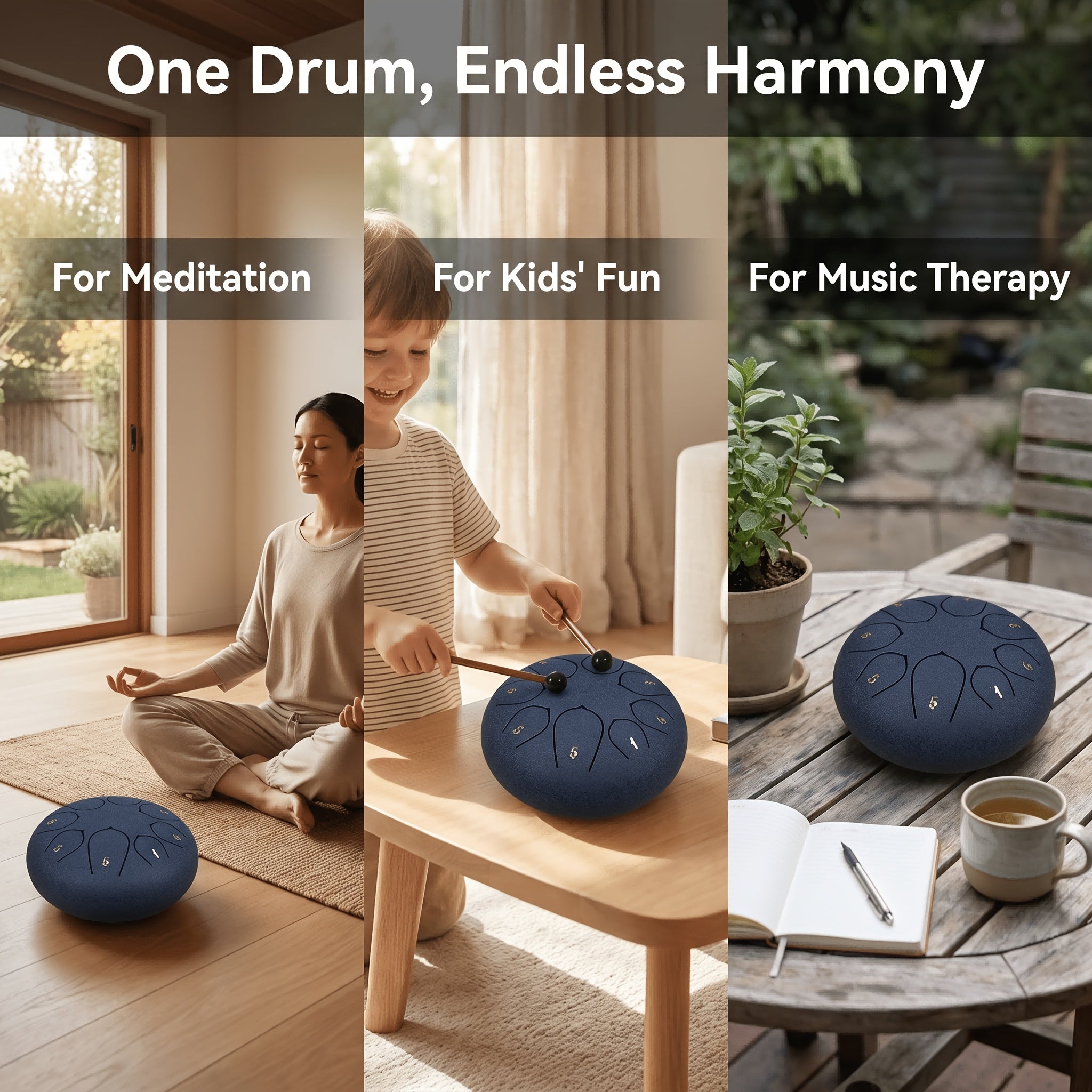 Handpan-Trommel, Stahl-Zungentrommel 15 für Hobby – Detailansicht 2