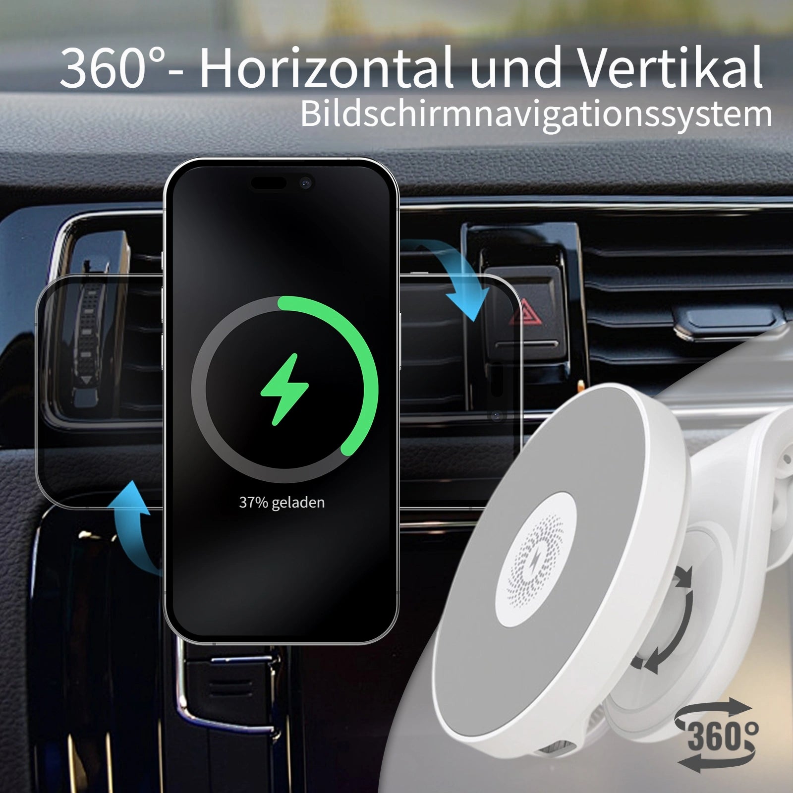 Handyhalterung für Auto, 15W für Fahrzeug und unterwegs – Detailansicht 7