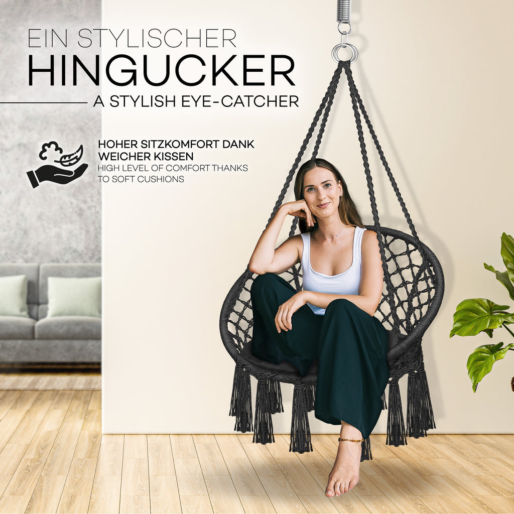 Hängesessel, 200kg für Garten und Balkon – Detailansicht 9
