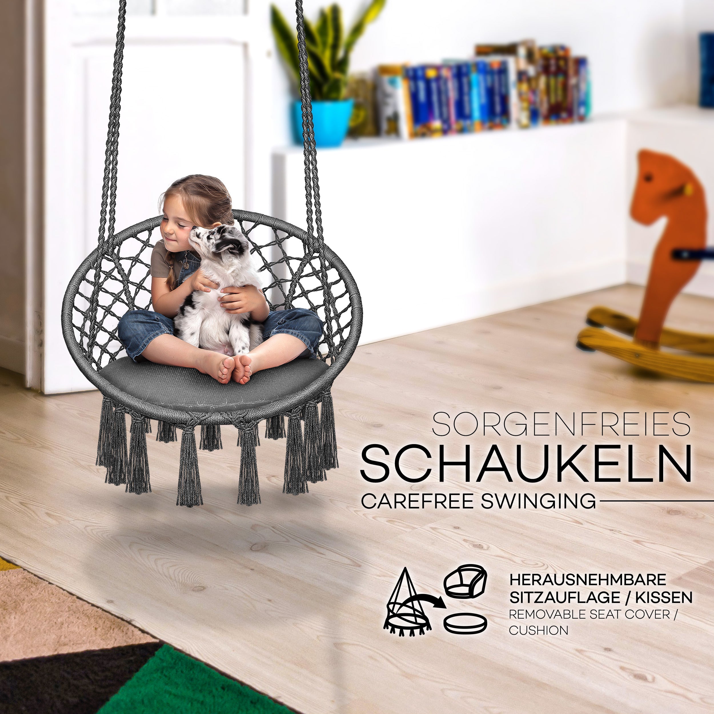 Hängesessel, 200kg für Garten und Balkon – Detailansicht 14