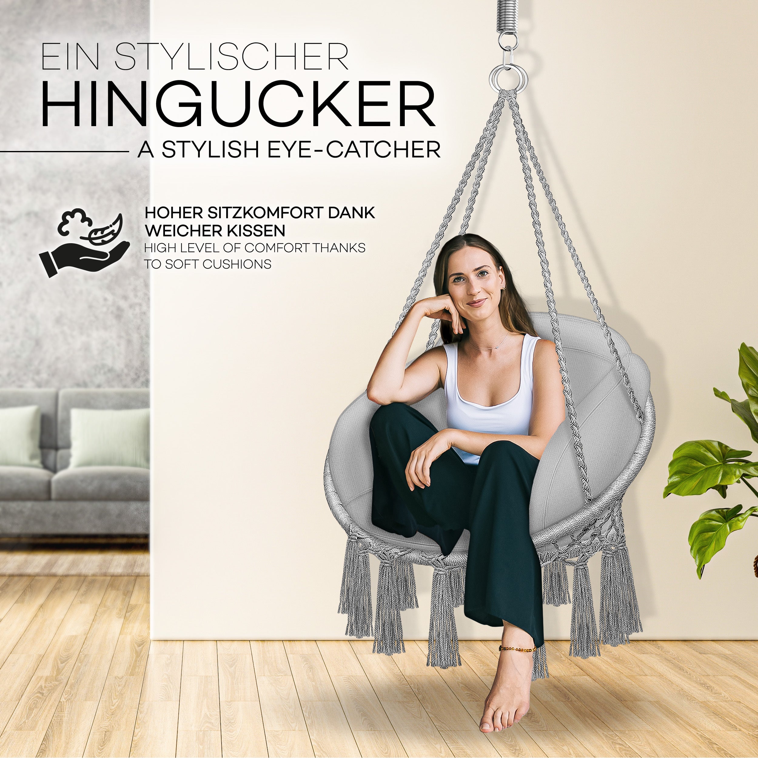 Hängesessel, 200kg für Garten und Balkon – Detailansicht 43