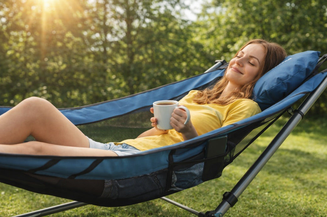 Hängesessel, Blau für Balkon und Garten – Detailansicht 18