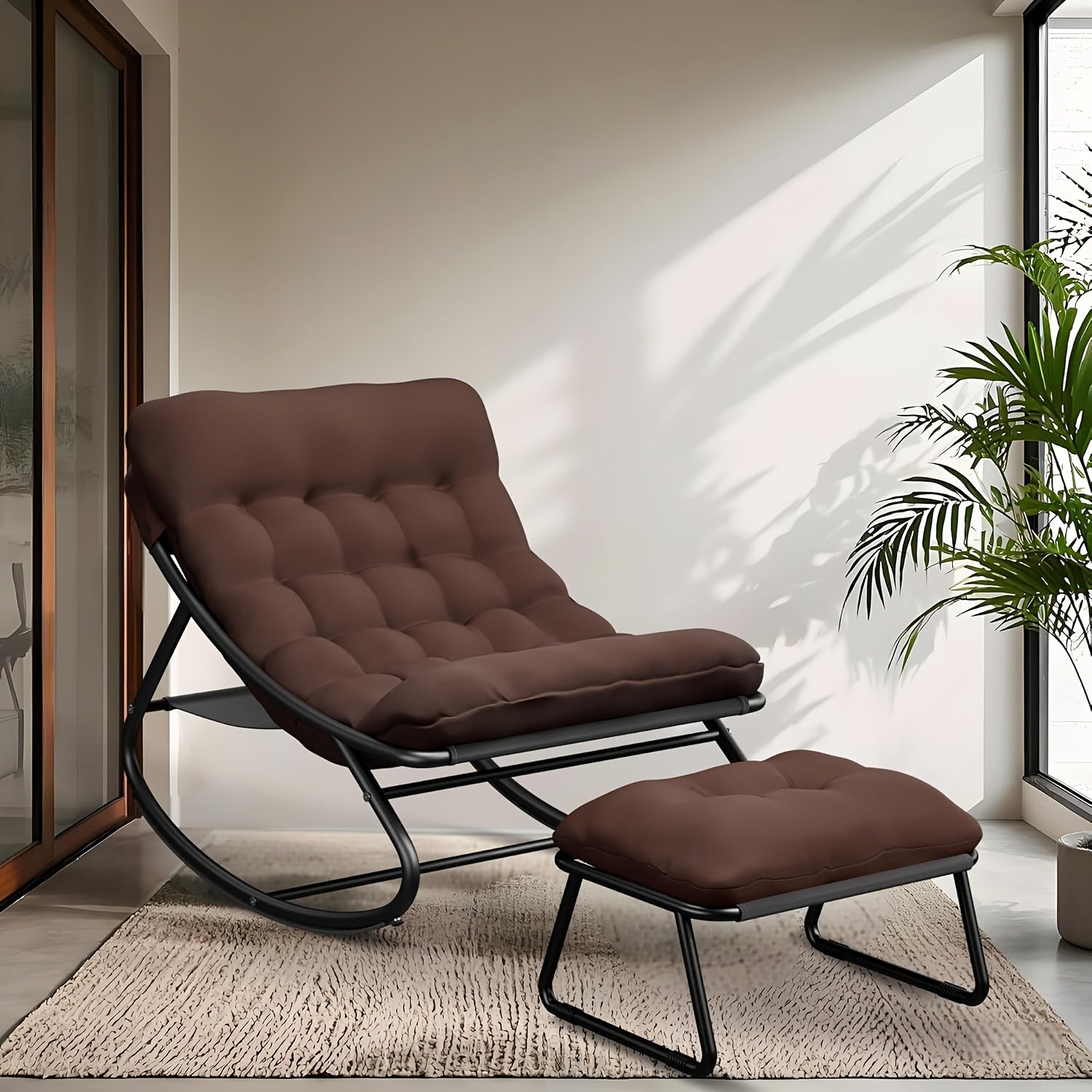 Hängesessel, Schwarz für Garten und Balkon – Detailansicht 10