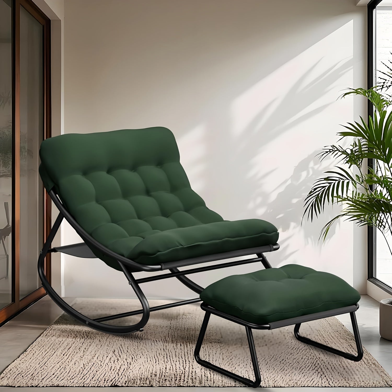 Hängesessel, Schwarz für Garten und Balkon – Detailansicht 12