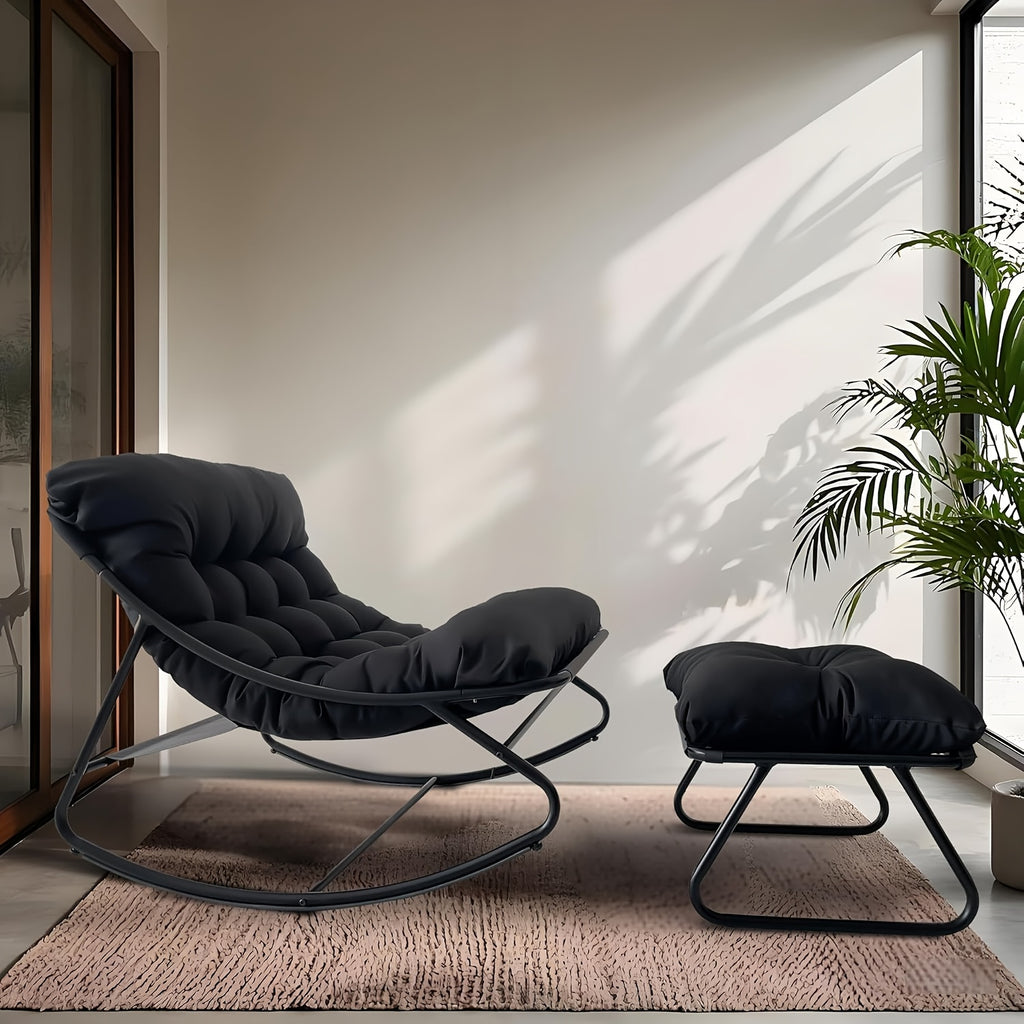 Hängesessel, Schwarz für Garten und Balkon – Detailansicht 13