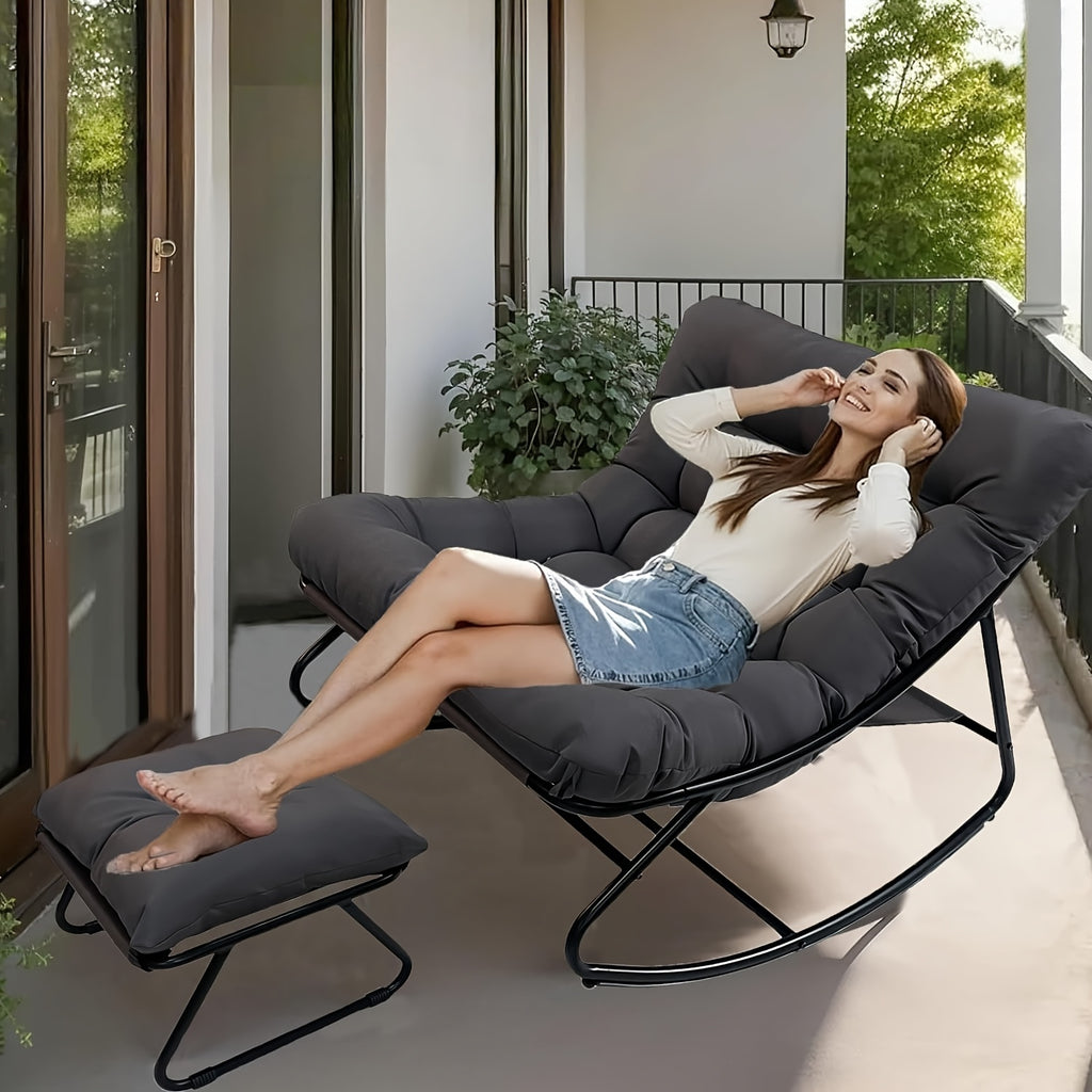 Hängesessel, Schwarz für Garten und Balkon – Detailansicht 15