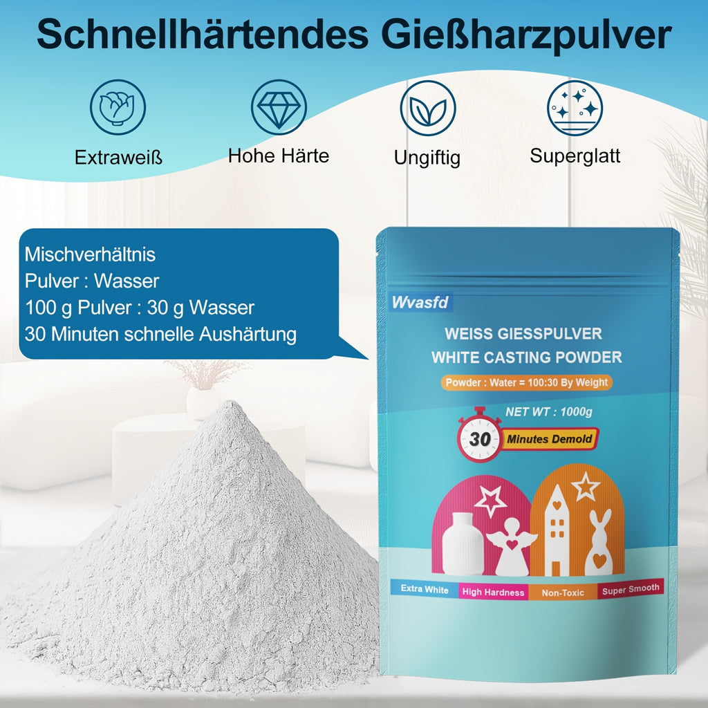 Harzgießpulver-Starterset, 1000g für Anfänger und Alltag – Detailansicht 3
