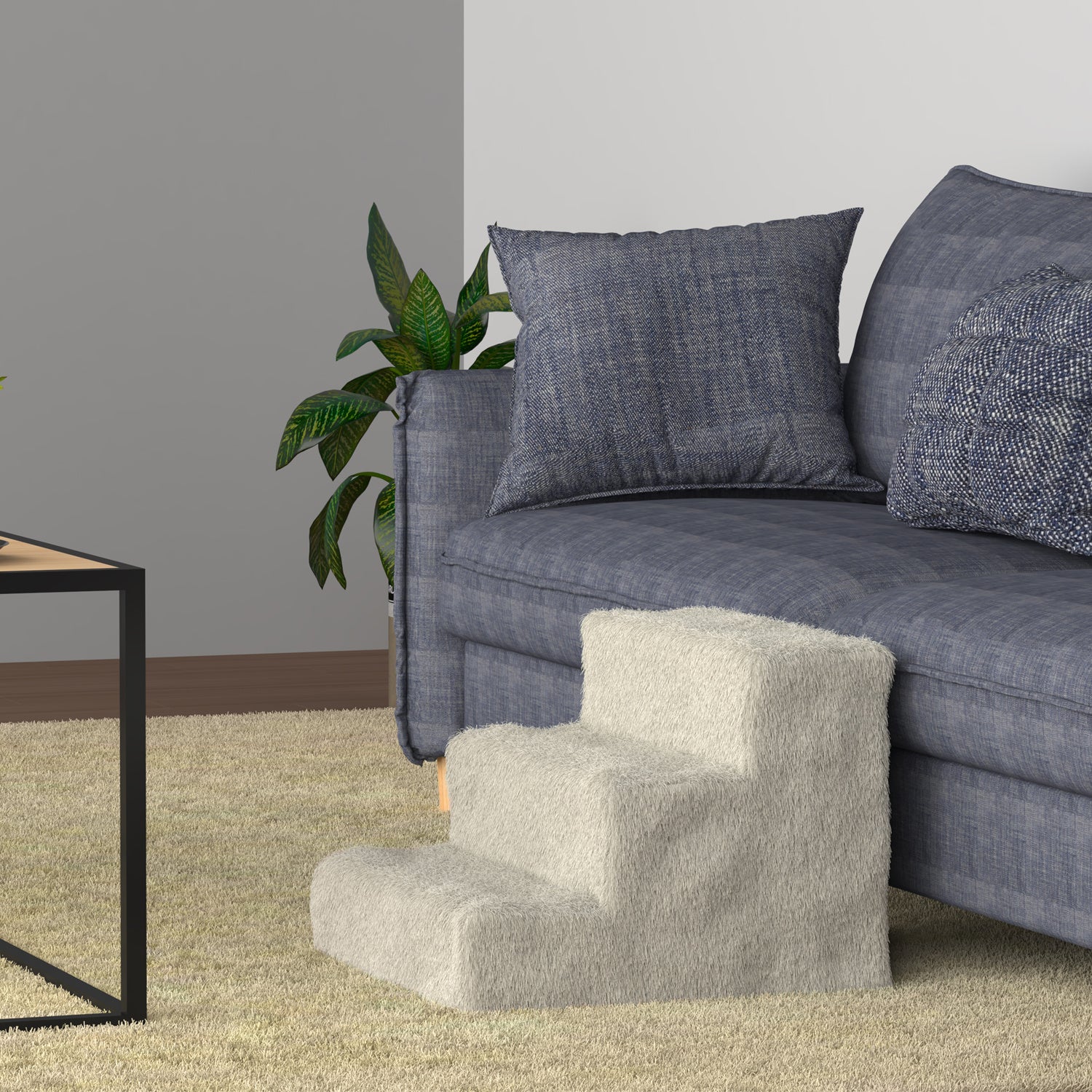 Haustiertreppe Hundetreppe, Beige für Schlafzimmer – Detailansicht 7
