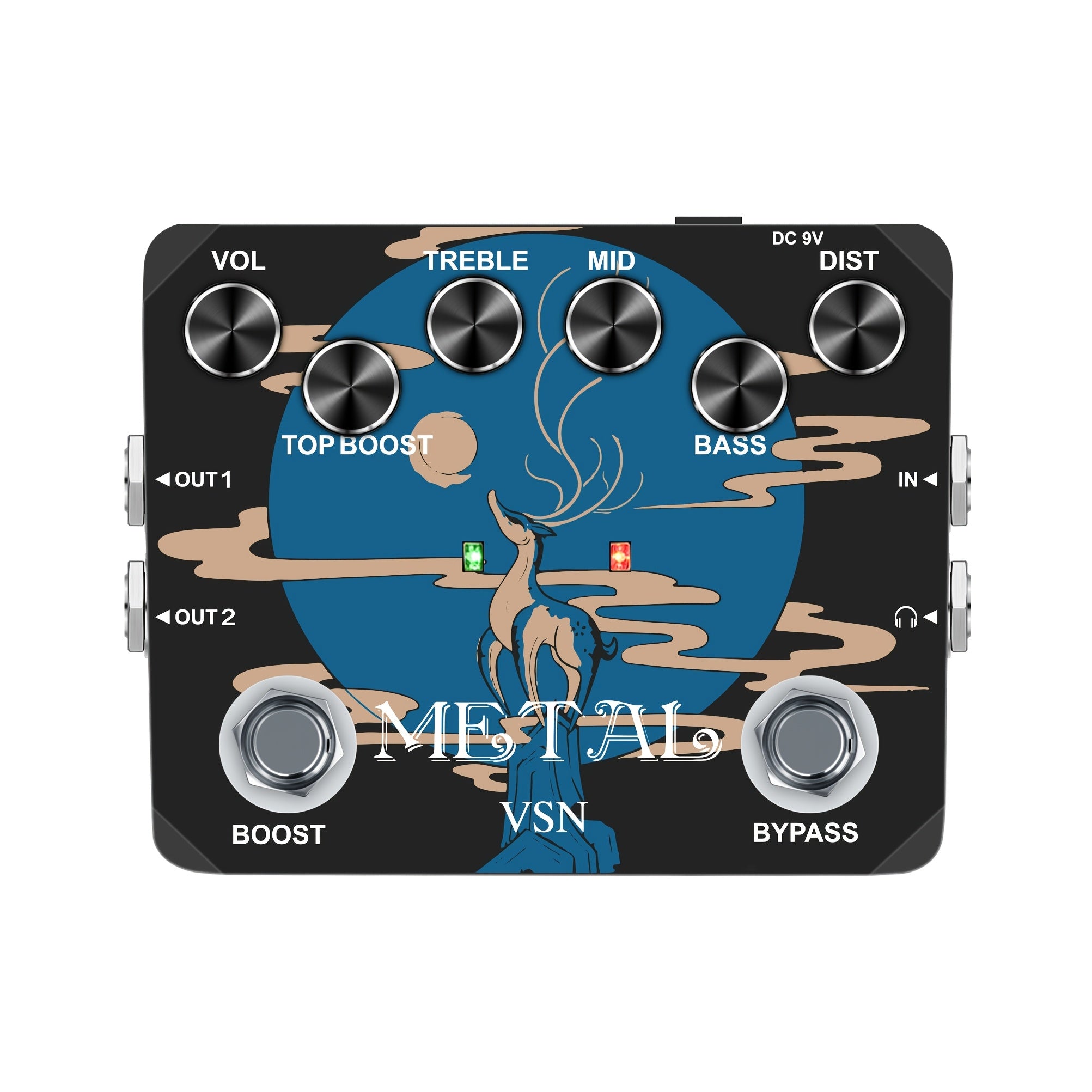 Heavy Metal Distortion Gitarrenpedal, Metallverzerrungspedal für Alltag und Zuhause – Detailansicht 3