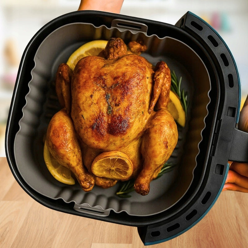 Heißluftfritteuse, Silikon für Heißluftfritteuse 17×17 cm • Flexibler und Fritteuse – Detailansicht 6