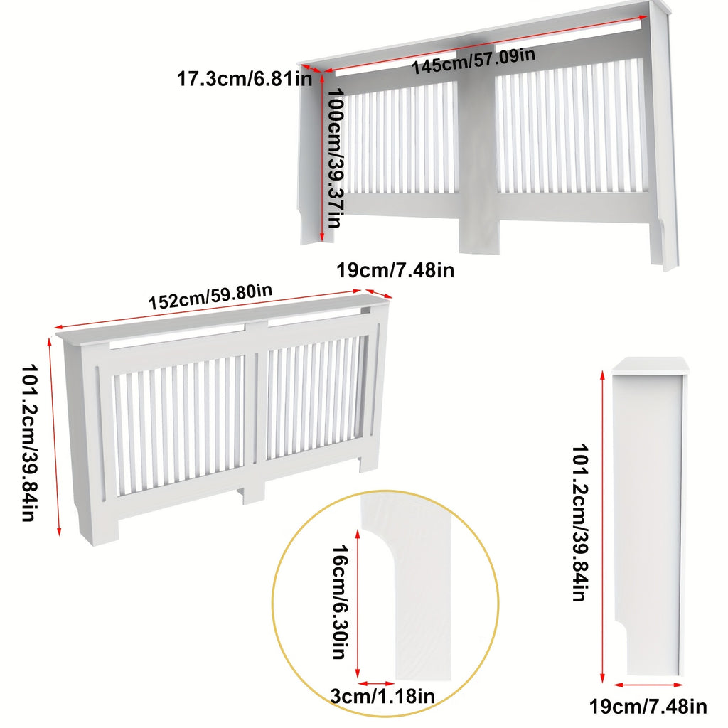Heizkörperverkleidung, 100 cm für Alltag und Wohnbereich – Detailansicht 8