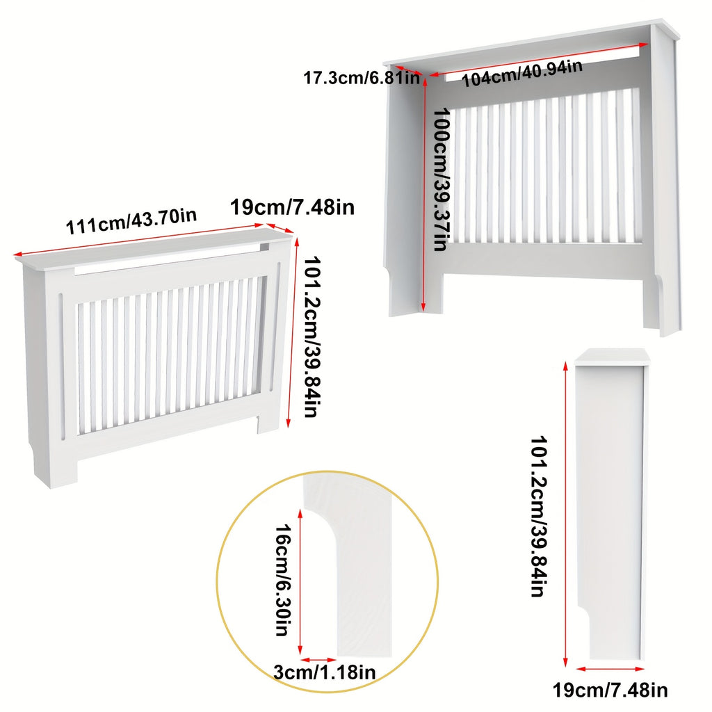 Heizkörperverkleidung, 100 cm für Alltag und Wohnbereich – Detailansicht 26