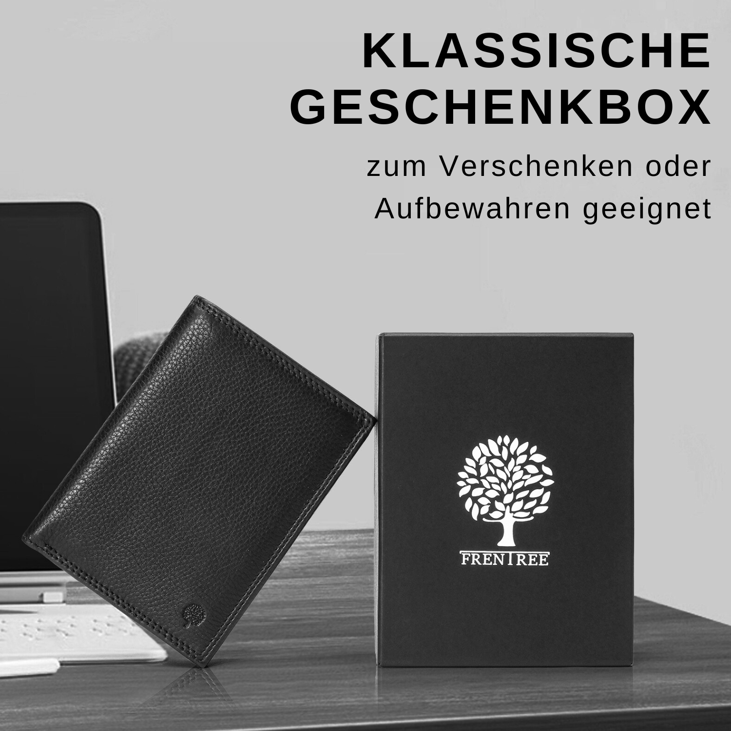 Herren Geldbörse aus echtem Wildleder, Braun für Alltag und Zuhause – Detailansicht 8