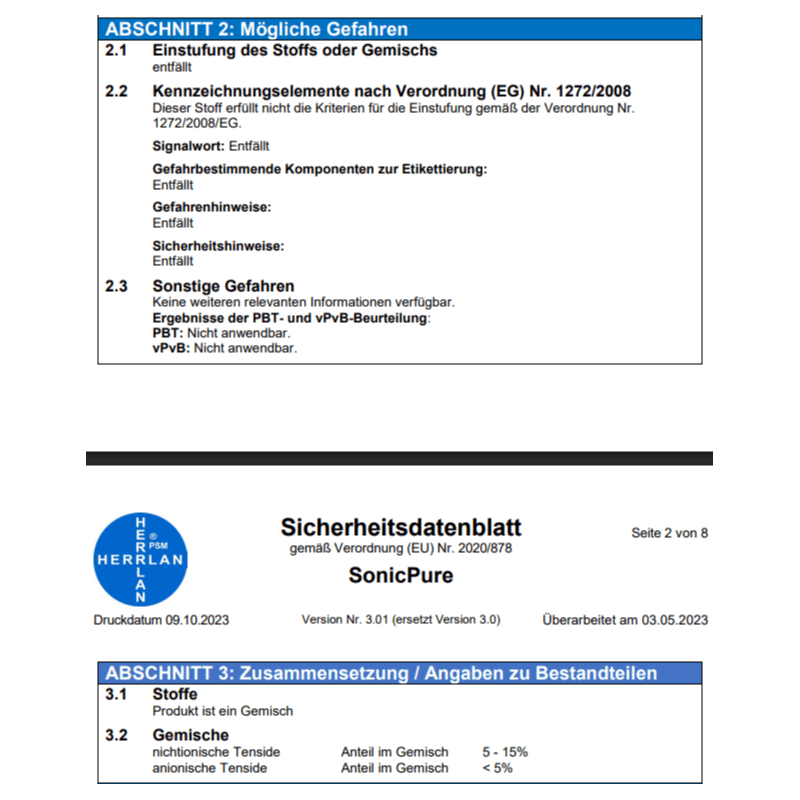 HERRLAN® SonicPure Ultraschallbad, 1000 ml für Badezimmer und Haushalt – Detailansicht 3