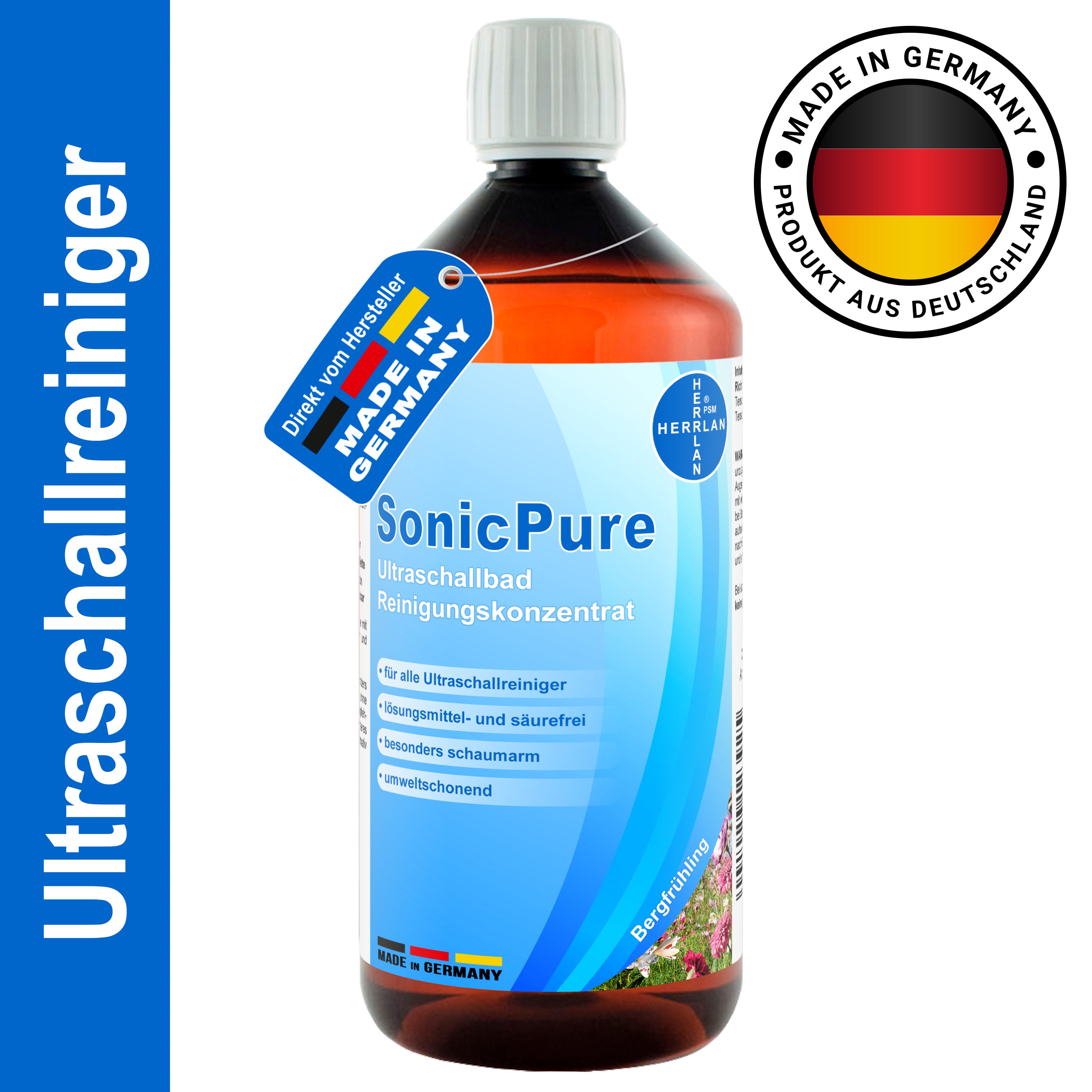 HERRLAN® SonicPure Ultraschallbad, 1000 ml für Badezimmer und Haushalt – Detailansicht 10