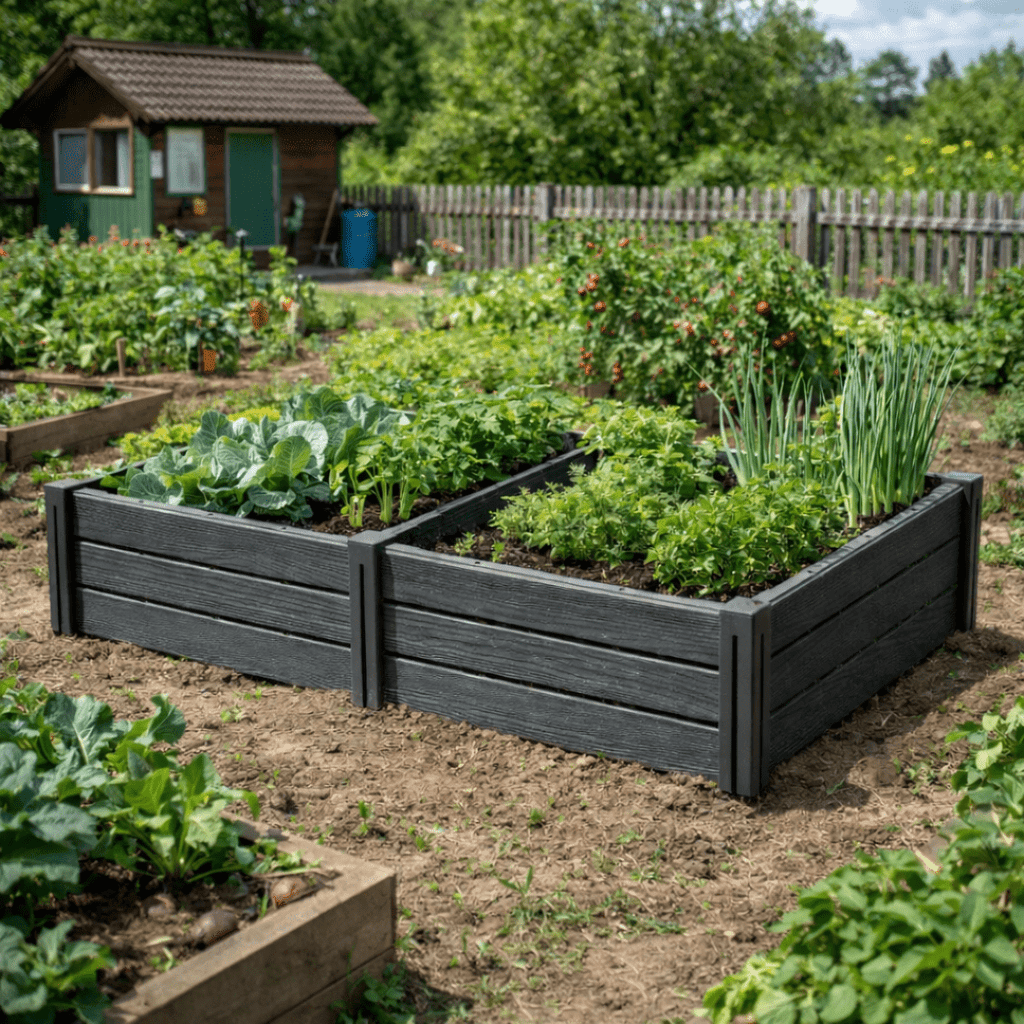 Hochbeet, anthrazit für Garten und Terrasse – Hauptansicht