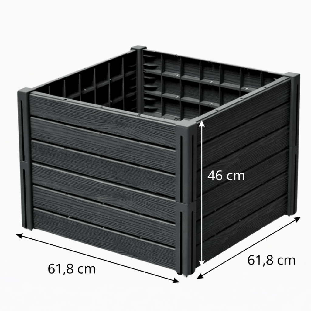 Hochbeet, anthrazit für Garten und Terrasse – Detailansicht 5