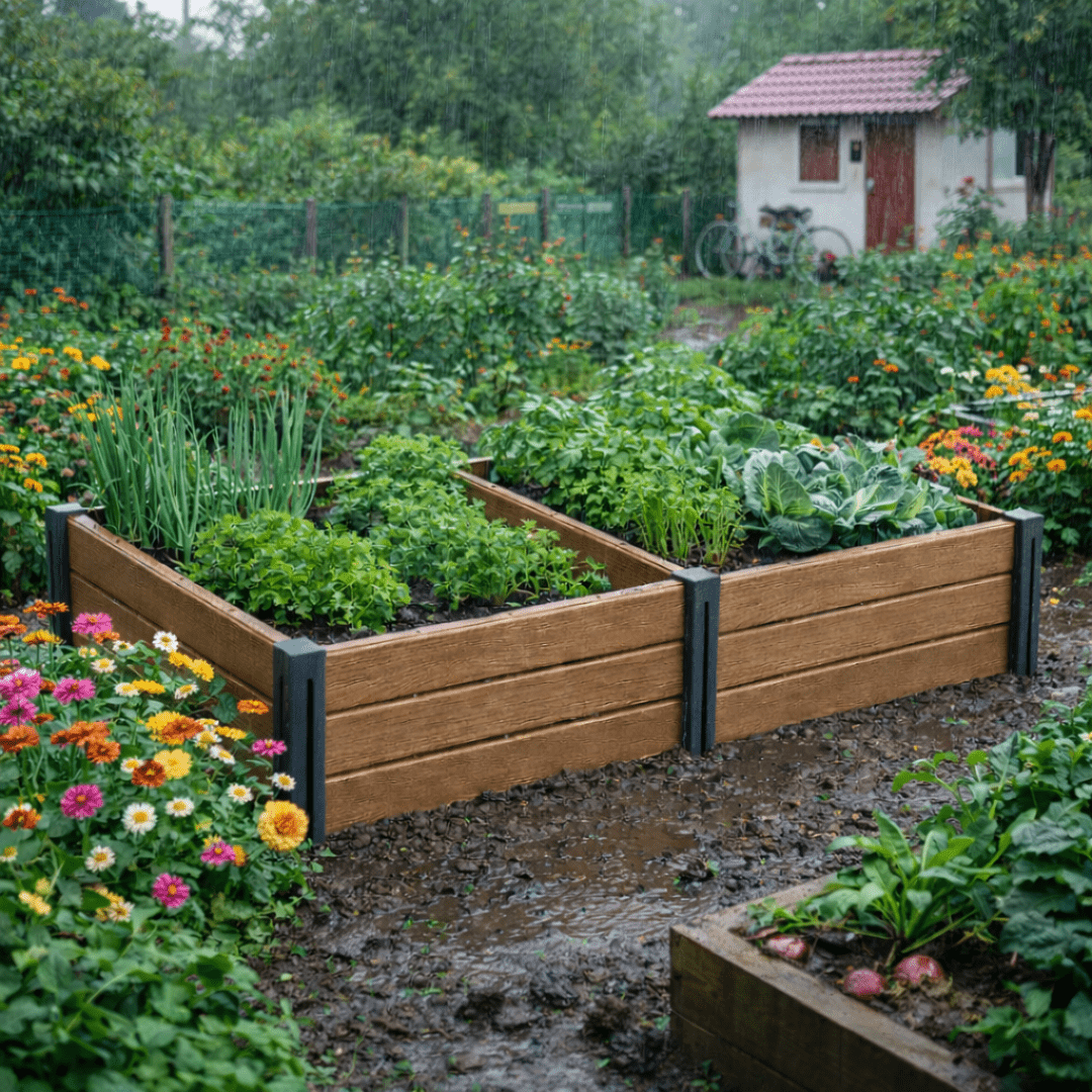 Hochbeet, anthrazit für Garten und Terrasse – Detailansicht 15