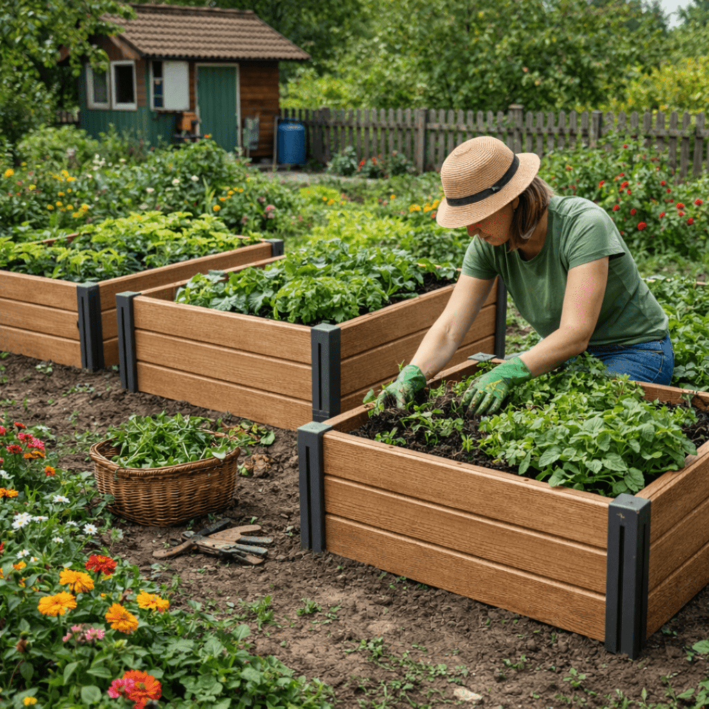 Hochbeet, anthrazit für Garten und Terrasse – Detailansicht 17