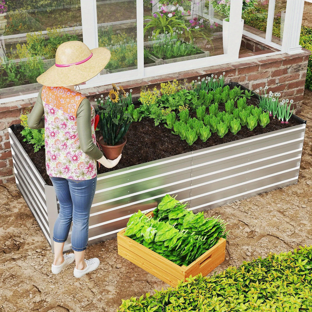 Hochbeet, Silbrig für Garten und Terrasse – Hauptansicht