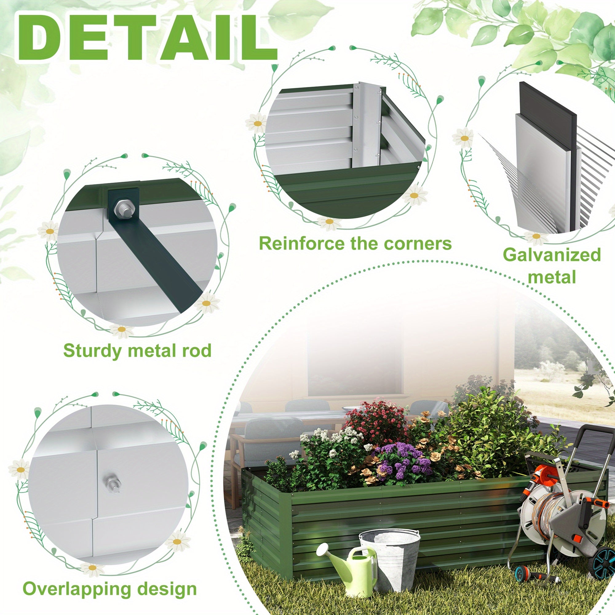 Hochbeet, Silbrig für Garten und Terrasse – Detailansicht 20